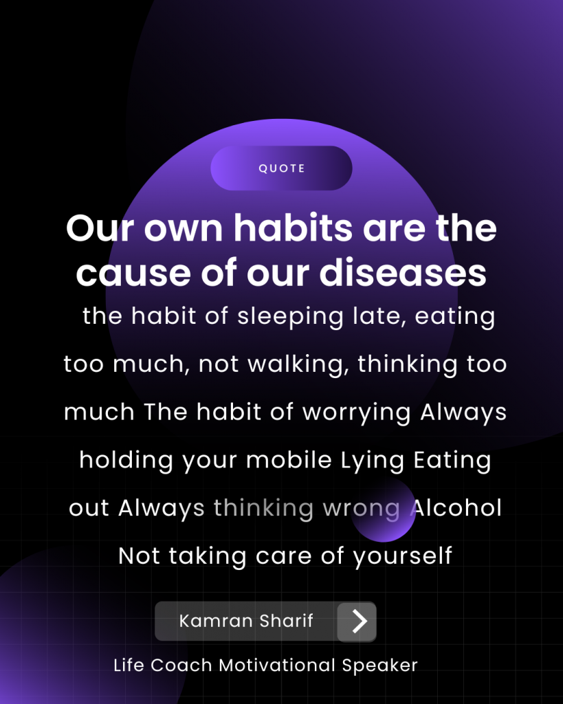 quote about habits by kamran sharif